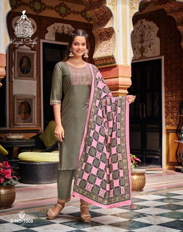 Kajal Style Ambarsaiya Vol 1 Silk Kurti With Bottom Dupatta Collection